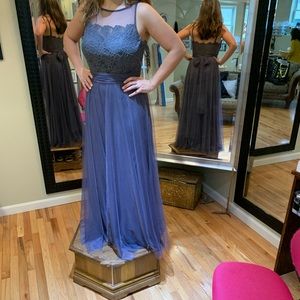 Bill levkoff pewter dress brand new altered